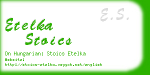 etelka stoics business card